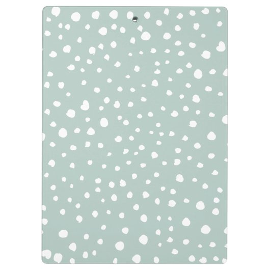 Minze grüne Dalmatiner Punkte, Punkte, Ihr Name Klemmbrett (Rückseite)