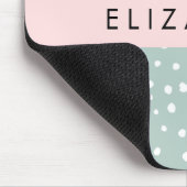 Minze grüne Dalmatiner Punkte, Punkte, Ihr Name Mousepad (Ecke)