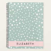 Minze grüne Dalmatiner Punkte, Punkte, Ihr Name Planer (Vorderseite)