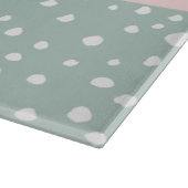 Minze grüne Dalmatiner Punkte, Punkte, Ihr Name Schneidebrett (Ecke)