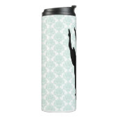 Minze grüne Damaskettänzerin Thermal Tumbler Thermosbecher (Nach links gedreht)