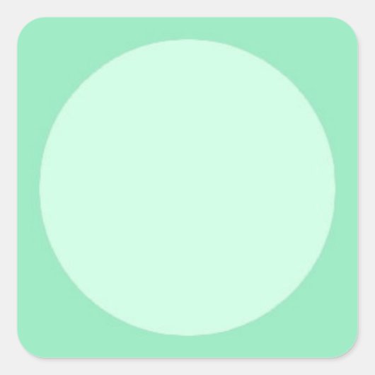 Minze grüne Eleganfarben Maßgeschneiderte Leere Mo Quadratischer Aufkleber (Vorderseite)