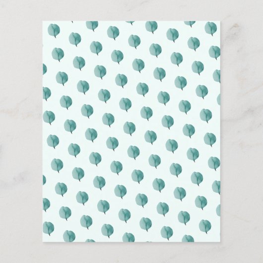 Minze grüne Eukalyptus Branches Letter Monogram (Rückseite)