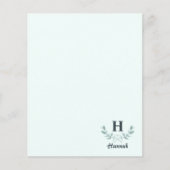 Minze grüne Eukalyptus Branches Letter Monogram (Vorderseite)