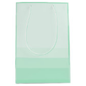 Minze grüne Farbe Moderne Elegante trendige Vorlag Mittlere Geschenktüte (Vorderseite)