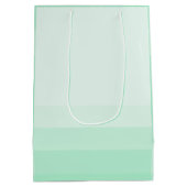 Minze grüne Farbe Moderne Elegante trendige Vorlag Mittlere Geschenktüte (Rückseite)