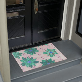 Minze grüne Feiertage Blumendruck Fußmatte