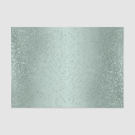Minze grüne Glitzer auf glänzendem Hintergrund Seidenpapier (Vorderseite)