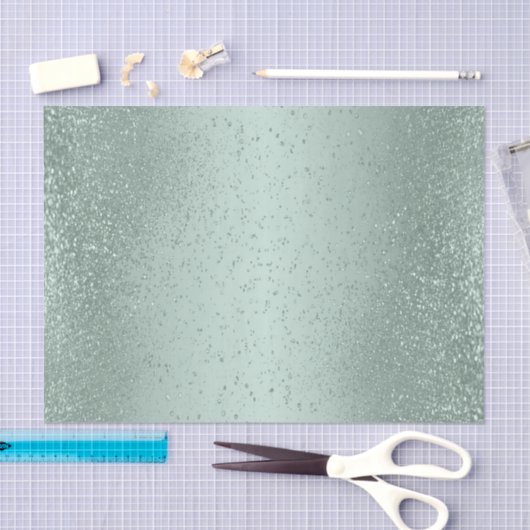 Minze grüne Glitzer auf glänzendem Hintergrund Seidenpapier (Handwerk)