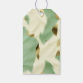 Minze grüne goldene Weiße Kuhide Geschenkanhänger (Rückseite)