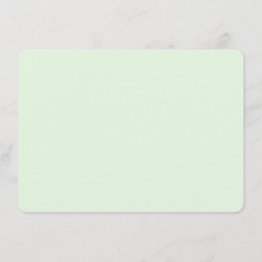 Minze grüne Imitate Gold Reservierte Sitzplatz UAW Begleitkarte (Rückseite)