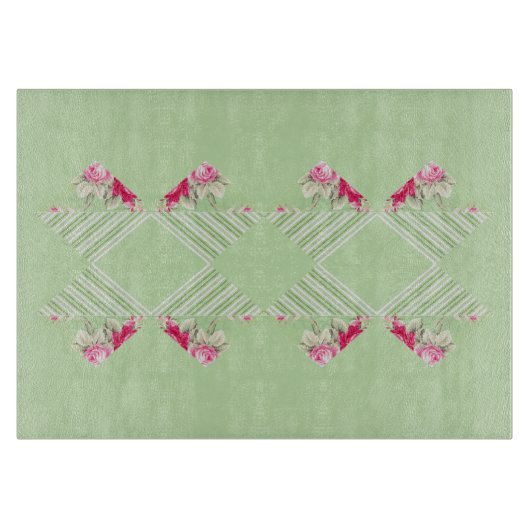 Minze grüne Imitate Patchwork Glasschneider Schneidebrett (Vorderseite)