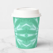 Minze grüne Imitate tüllen Design Pappbecher (Links)