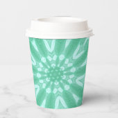 Minze grüne Imitate tüllen Design Pappbecher (Rückseite)