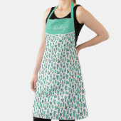 Minze Grüne Kakteen und Sukkulente Pflanze Muster Schürze (InSitu)