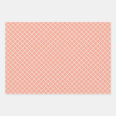 Minze grüne Koralle Orange Violet Streifen Punkte Geschenkpapier Set (Vorderseite 3)