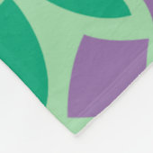 Minze grüne Lavendel Petal-Blumenmuster Fleecedecke (Ecke)