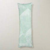 Minze grüne minimale geometrische Textur Seitenschläferkissen (Rückseite (Vertikal))