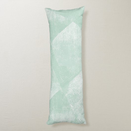 Minze grüne minimale geometrische Textur Seitenschläferkissen (Rückseite (Vertikal))