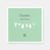 Minze grüne Minimalistisch Gender Neutral Baby Dus Serviette (Vorderseite)