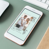 Minze grüne moderne Foto Hochzeit retten das Datum Save The Date