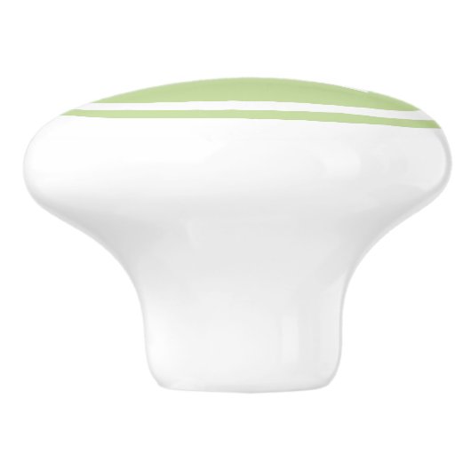 Minze grüne Monogramm-Personalisierte Schublade Keramikknauf (Seitenansicht)