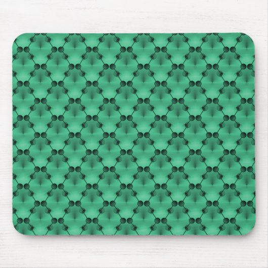 Minze grüne Retro Funk Circles Mousepad (Vorne)