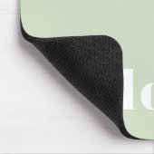 Minze grüne Retro Typografie Personalisiert Mousepad (Ecke)