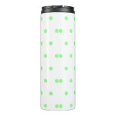 Minze grüne rosa Punkte Thermosbecher (Rückseite)