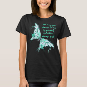 Minze grüne Schmetterlinge Psychische Gesundheit B T-Shirt