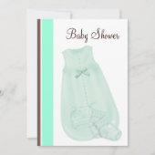 Minze grüne Schokolade Braun Babydusche Einladung (Vorderseite)