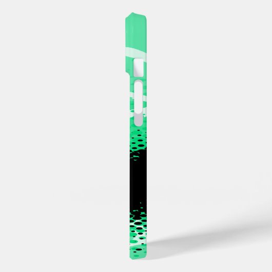 Minze grüne schwarze Grafik Case-Mate iPhone Hülle (Rückseite / Links)