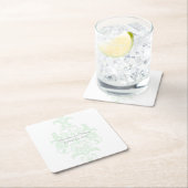 Minze grüne, subtile Damask Papier Untersetzer (Vor Ort)