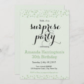 Minze grüne Überraschung Party Einladung - Erwachs (Vorne/Hinten)