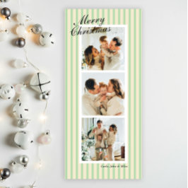 Minze, grüne und cremefarbene vertikale Streifen 3