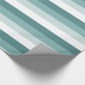 Minze, grüne und weiße Streifen Geschenkpapier (Ecke)