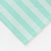 Minze, grüne und weiße Streifen und Milchmonogramm Fleecedecke (Ecke)