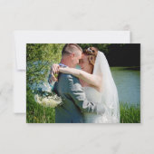 Minze grüne Wasserfarbe Geometrisches Foto Dankeskarte (Rückseite)