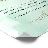 Minze grüne Wasserfarbe Gold anstelle von Favorite Poster (Ecke)