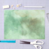 Minze grüne Wasserfarbe Handgemalt Seidenpapier (Handwerk)