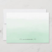 Minze Grüne Wasserfarbe Save the Date Einladung (Rückseite)