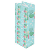 Minze Grüne Weinbeutel Geschenktüte Für Weinflaschen (Vorderseite Schrägansicht)