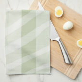 Minze grüne, weiße Zebrastreifen Handtuch (Viertel Falte)