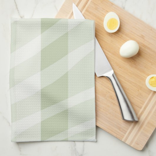 Minze grüne, weiße Zebrastreifen Handtuch (Viertel Falte)