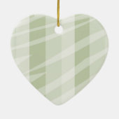 Minze grüne, weiße Zebrastreifen Keramikornament (Hinten)