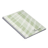 Minze grüne, weiße Zebrastreifen Notizblock (Rechte Seite)