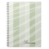 Minze grüne, weiße Zebrastreifen Notizblock (Vorderseite)