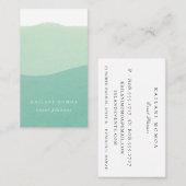 Minze grüner Tinte Dip Ombre Visitenkarte (Vorne/Hinten)