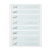 Minze grünes graues Blumenbeet Rundum-Adressaufkleber (Bogen)