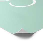 Minze grünes Pulver Wall Art Poster Print (Ecke)